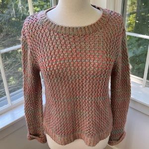 JJ BASICS soft colorful open stitch scoop neck sweater